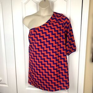 Cocolove Chevron One Shoulder Dress‎